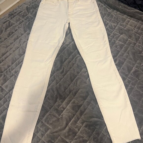 MOTHER DENIM - High Waisted Looker - Ankle Fray, Wash - Whipping the Cream 28 - Picture 2 of 6